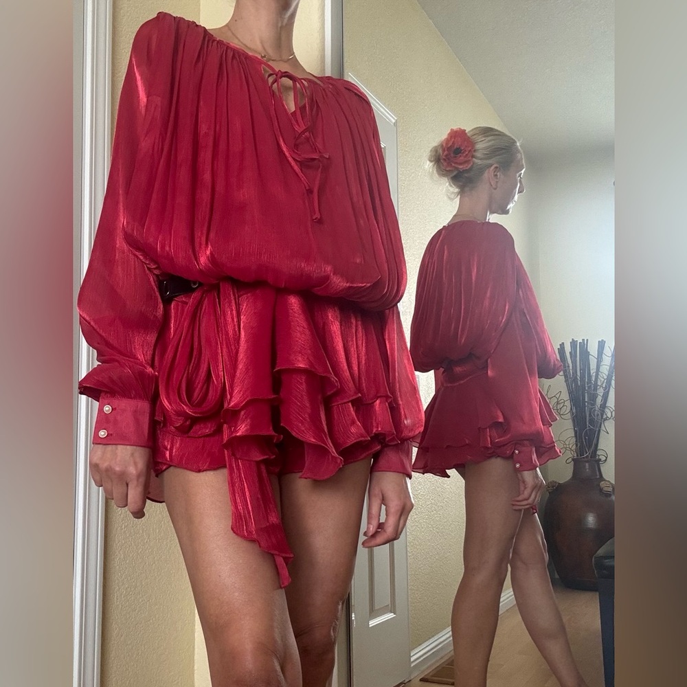 Elegant Red Mini Dress